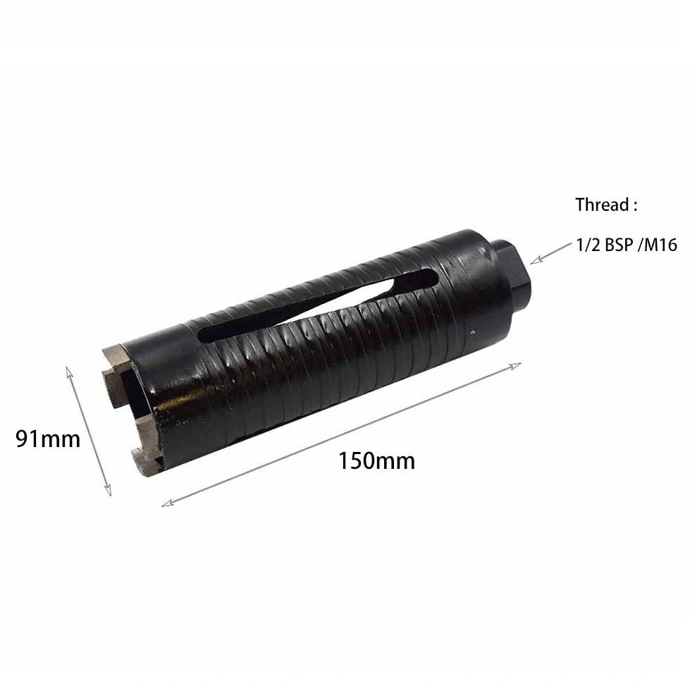 Extensión Para Broca De Núcleo De Diamante 12 Pulgadas - Roscas 5/8-11, Color Negro, Ideal Para Perforaciones Profundas
