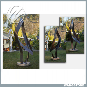 Abstract famous art stainless steel garden sculpture
