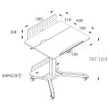 Mesa de redacción ajustable de altura escritorio de mesa inclinable