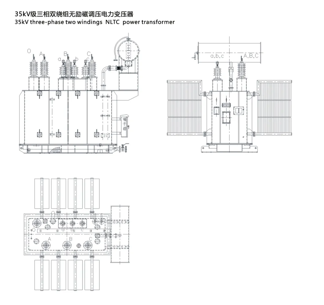 35kv Level Three-Phase on-Load Tap-Changing Electric Power Transformer