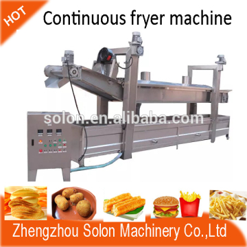 Large capacity continuous gas fryer/potato chips continuous fryer machine