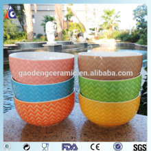 Coloured glaze ceramic soup bowl noodle bowl