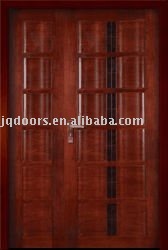 mother-son raise design wooden door