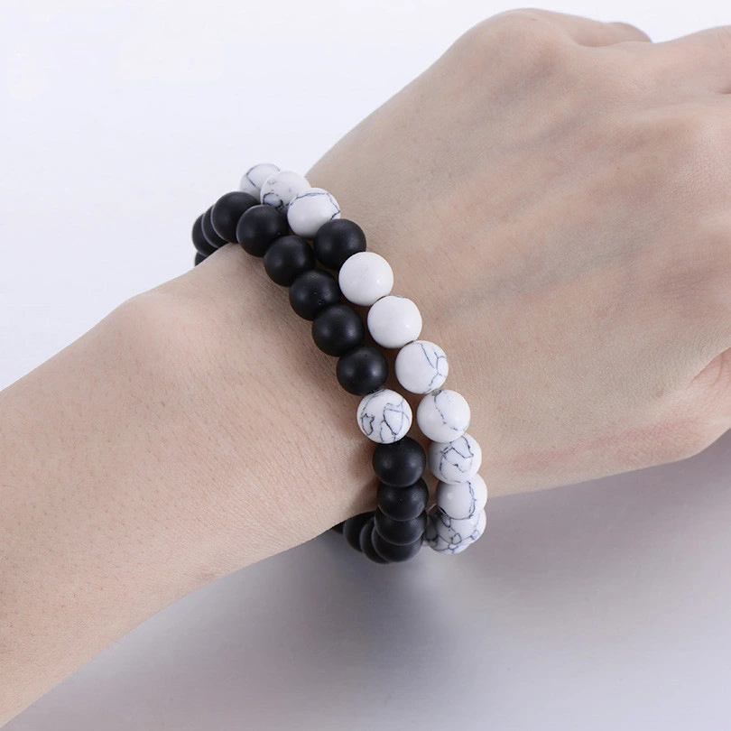 DIY Natural Stone Jewelry Couple 8mm Beaded Bracelet for Men Women