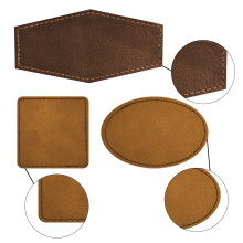 Leather PU Crochet Tags with Holes for Handmade Items