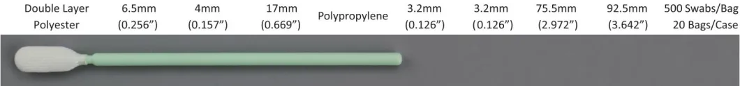 Cleanroom Polyester Swabs for Cleaning Scanner