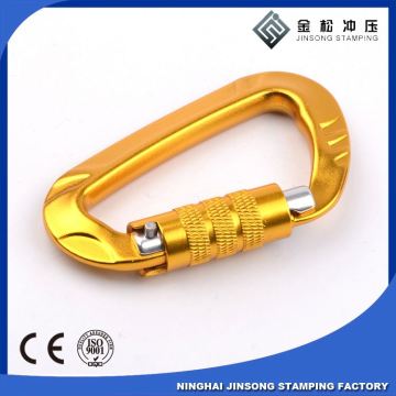 aluminium carabiner hook custom logo metal ring round carabiner