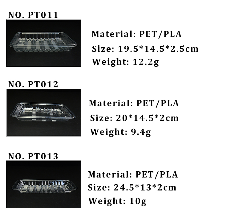 Wholesale transparent pla food blister tray