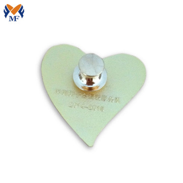Custom Gold Heart Shaped Pin Badge