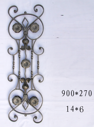 Forged Iron Gate Decorative Ornaments Panels For Wrought iron Gate railing Or fence decoration Ornament