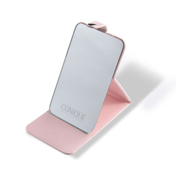 Custom Pink Makeup Mirrors with Logo for Wedding Favors