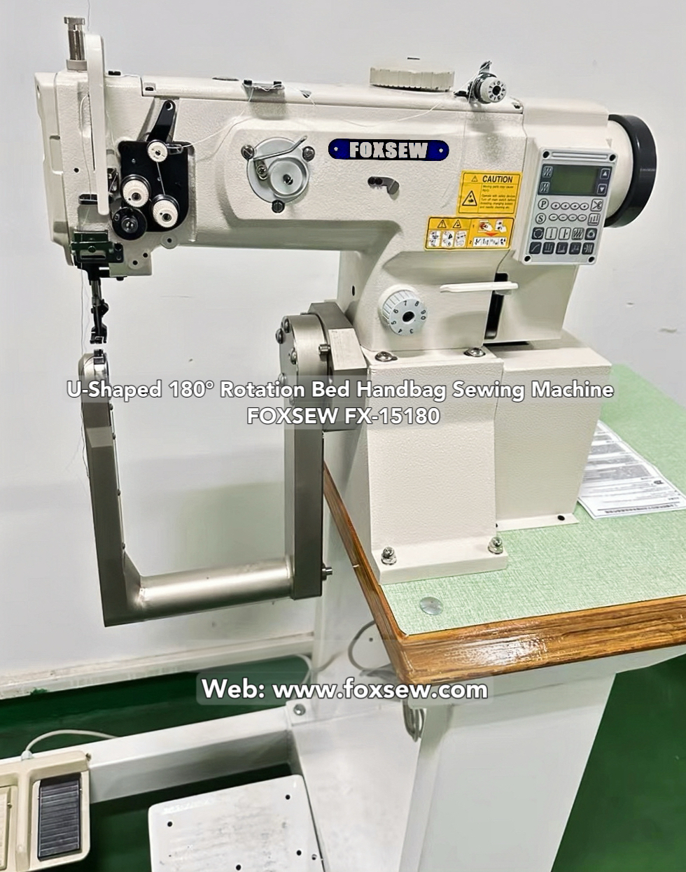 U-Shape Rotation Arm Handbag Sewing Machine FOXSEW FX-15180 -5