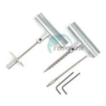 4" Needle Die Cast Aluminum Tire Plug Installation Tool - Heavy Duty Repair Kit