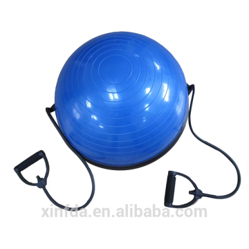 58cm customized ball half gym ball with handle Bosu balance ball for training