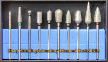 dental instruments sharp grinding laboratory diamond coated kits