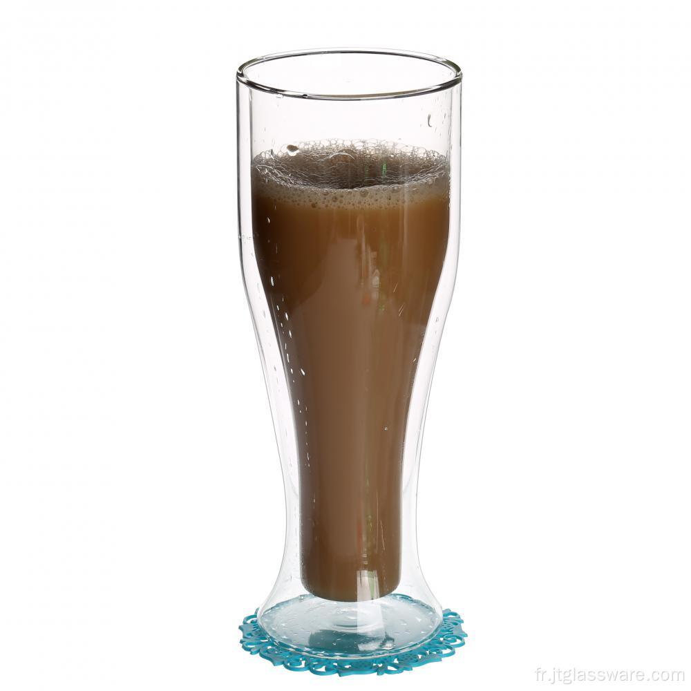 Verres en verre thermique à double paroi pour le café