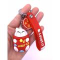 Lucky Cat PVC sleutelhanger groothandel