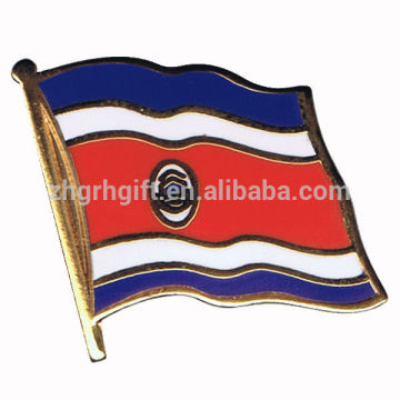 Metal national country costa rica flag pin