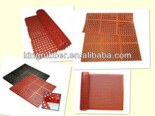 Rubber floor mats black red kitchen rugs