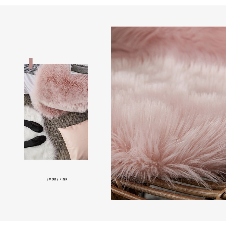 Modern Polyester Shaggy Faux Fur Rug