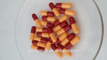 Red brown yellow empty hard gelatin capsule 0