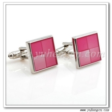 Square Pink Enamel Cuff links/Cuff Button,Fashion Jewelry