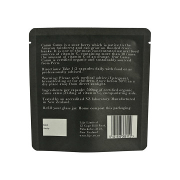 PLA компостируемый черный пакет из крафт-бумаги с термосваркой