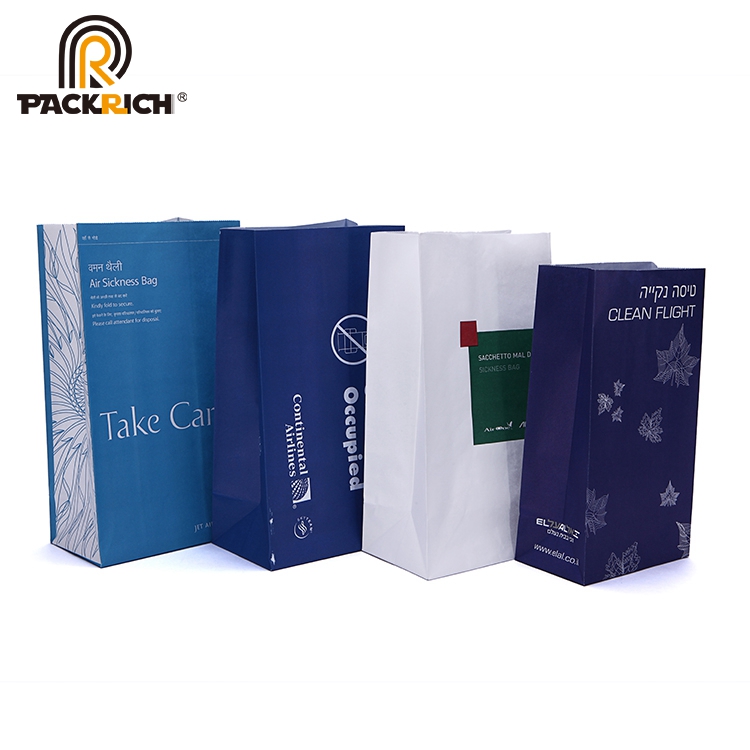 High-quality Wholesale Custom size logo mini template vomit paper bag