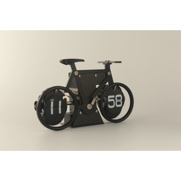 Luxury Black Bicycle Table Flip Clock