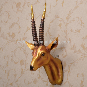 Resin wall animal head art sculpture