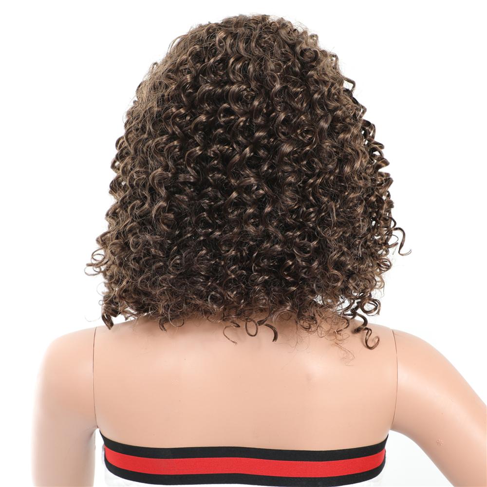 MYZYR own brand synthetic wig   cheap heat resistant high quality synthetic wig20Inch kinky curly synthetic wigLight Brown