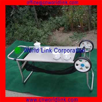 Multifunction Portable Beach Folding Table Trolley