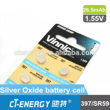 silver oxide watch battery SR59 397 watch battery replacement button cell