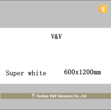 Super Strong Glossy Marble Look Porcelain Tile White 600x1200,Super White Floor Tile