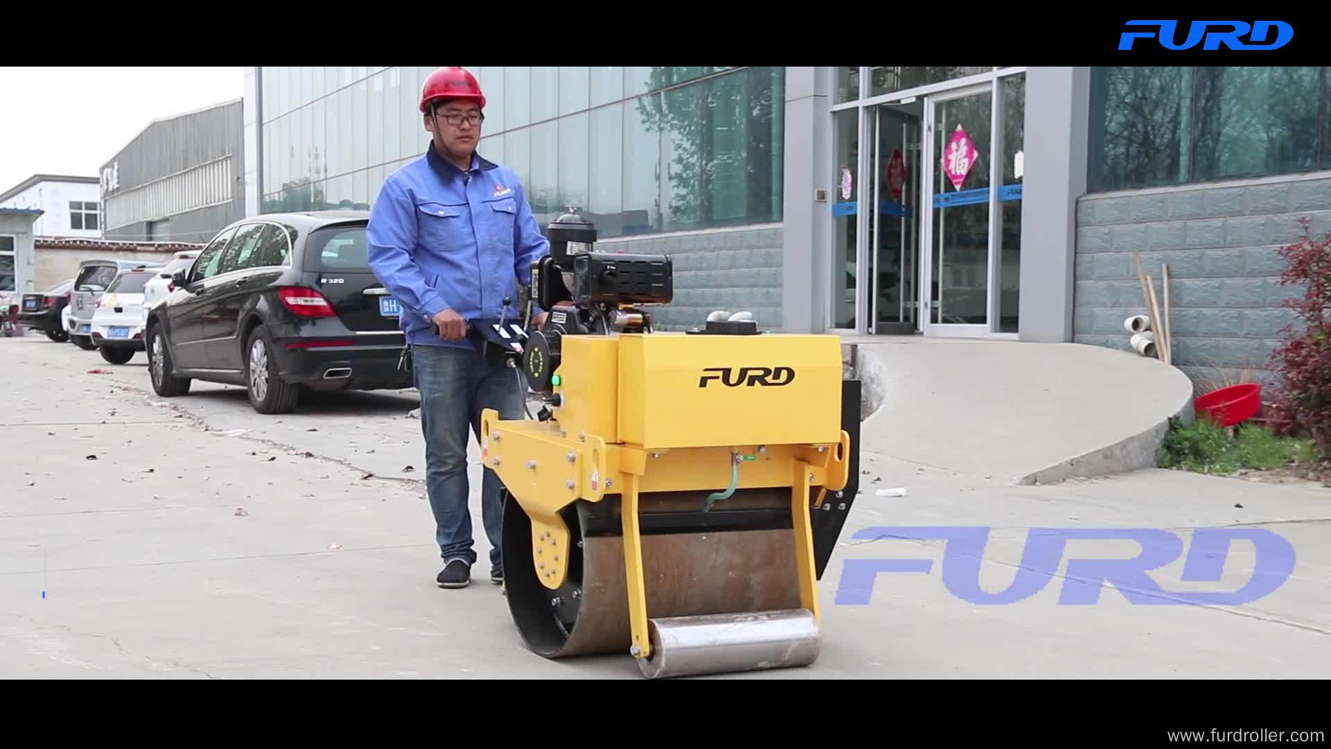 Mini road roller compactor single drum vibration roller self-propelled vibratory roller FYL-700