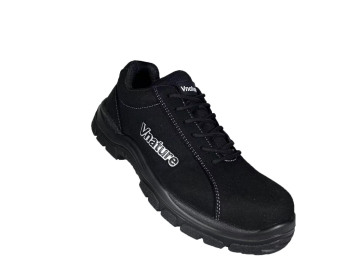 Black Suede Microfiber Safety Shoes