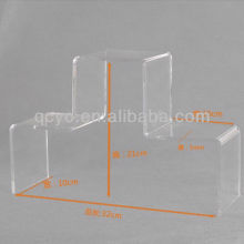 raised acrylic glass bag display stand