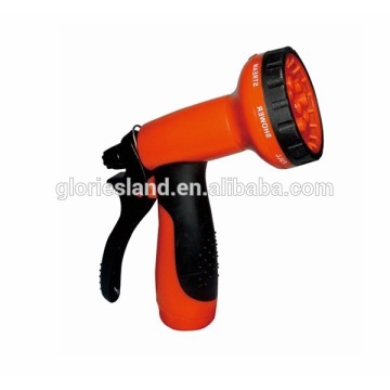 Plastic 8 Pattern Garden Spray Nozzle, Hose Reel Type Garden Water Gun