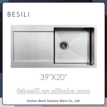 Double bowl square handmade sink 304 stainless steel sink handmade kitchen sink S10050