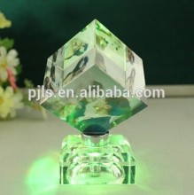 crystal image cube with Swivel Base Plate ,glass block with Stand Swivel image