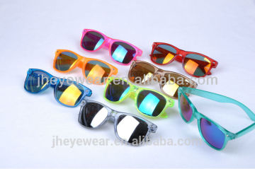Professional plastic sunglasses, mirror sunglasses, promotion sunglasses made in China for wholesales