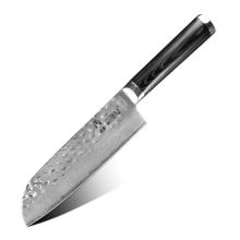 7 Inch Damascus VG10 Santoku Knife with Micarta Handle