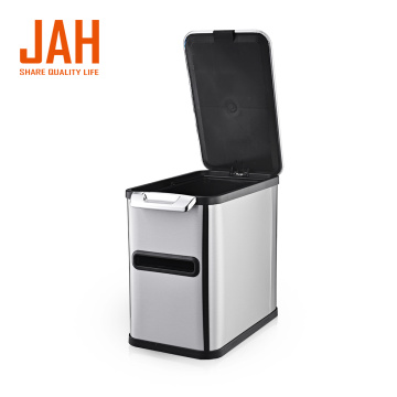 JAH Hand Press Simple Stainless Steel Garbage Bin