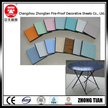 round table top white board compact laminate board melamine laminated board