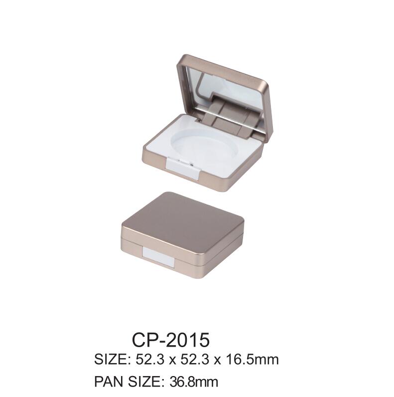 Custodia compatta in polvere di plastica quadrata specchio CP-2015