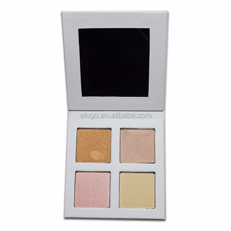 4 color Highlighter OEM ODM wholesale Private label makeup highlighter Palette your own brand