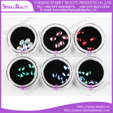 Flatback Oval Nail Decoration On Crystal Rhinestone