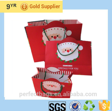 Recycled customized christmas paper gift bags paper bags