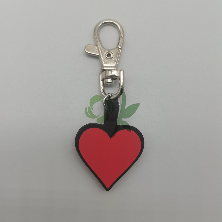 Engraved Silicone Heart Shape Unique Identification Pet Tag