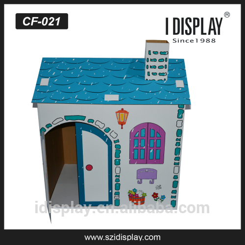 Popular Designs DIY Cardboard Playhouse , Indoor Corrugated Kids Playhouse